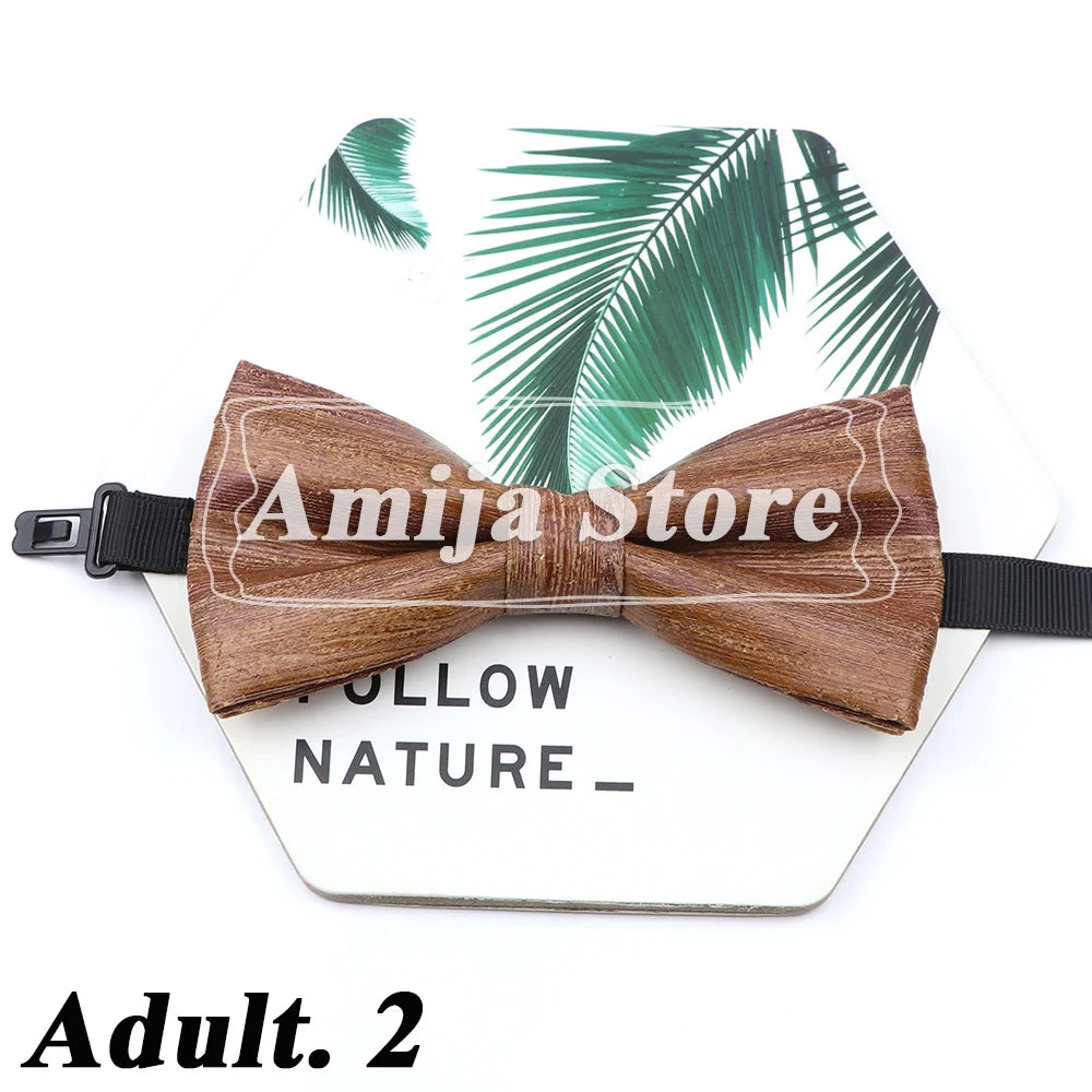 Novel Wooden Bow Tie For Man Women Cork Bowknot Retro Wood Handmade Bowties Daily Party Wedding Accessories Butterfly Wholesale