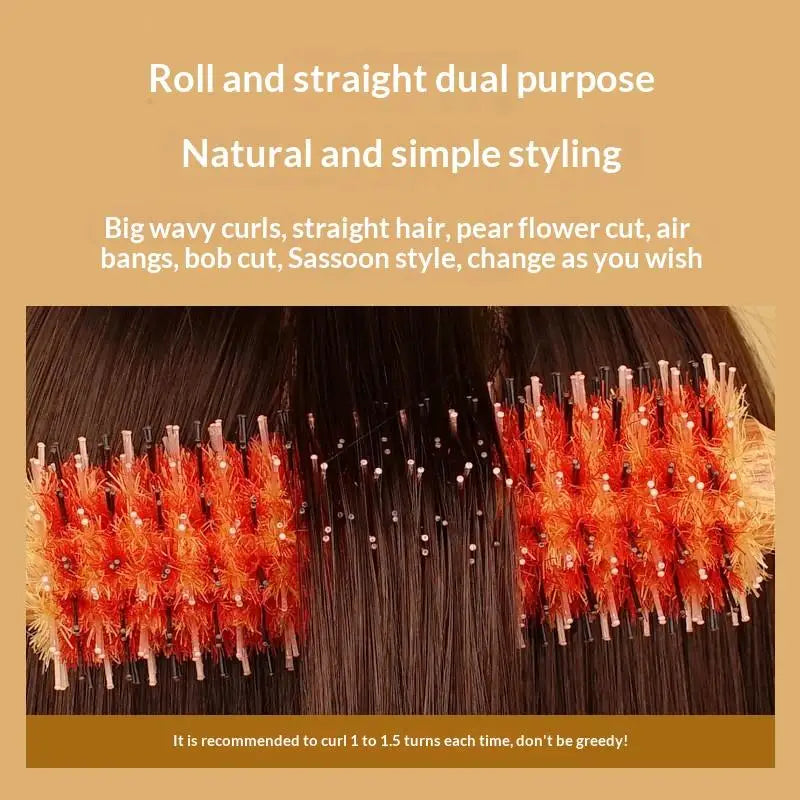 Hair Styling Comb Round Curling Brush For Medium To Long Hair Scalp Massage Detangling Comfortable Handle Salon Supplies