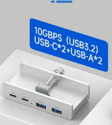 8 In 2 USB C Hub Expander Multiport Adapter Type C Splitter Dock USB 3 Port For Xiaomi Phone Tablet Fast Data Transfer Charging