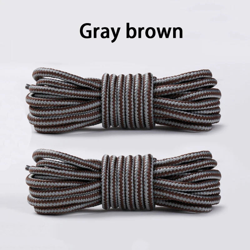 1Pair Round Striped Shoelace Outdoor Sports Shoelaces Sneaker Boots Laces Length 70cm/90cm/120cm/150cm