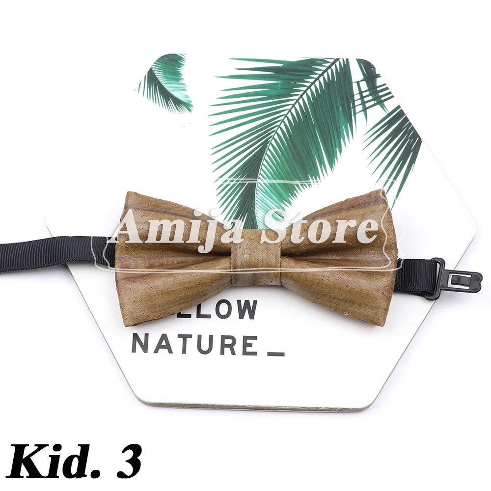 Novel Wooden Bow Tie For Man Women Cork Bowknot Retro Wood Handmade Bowties Daily Party Wedding Accessories Butterfly Wholesale