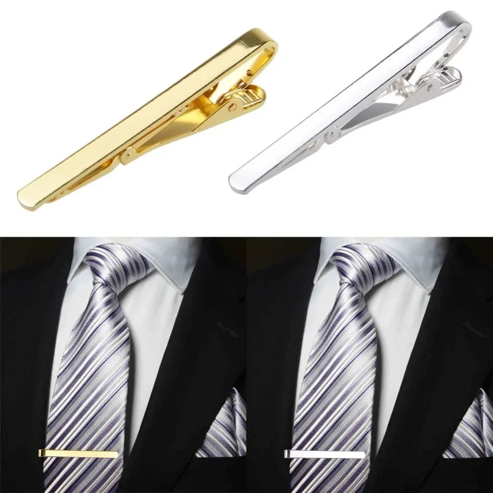 1PCS Tie Clips For Men Fashion Simple Bar Clasp Necktie Accessories Clasp Tie Pin Daily Business Wedding Ceremony Tie Clip Pin