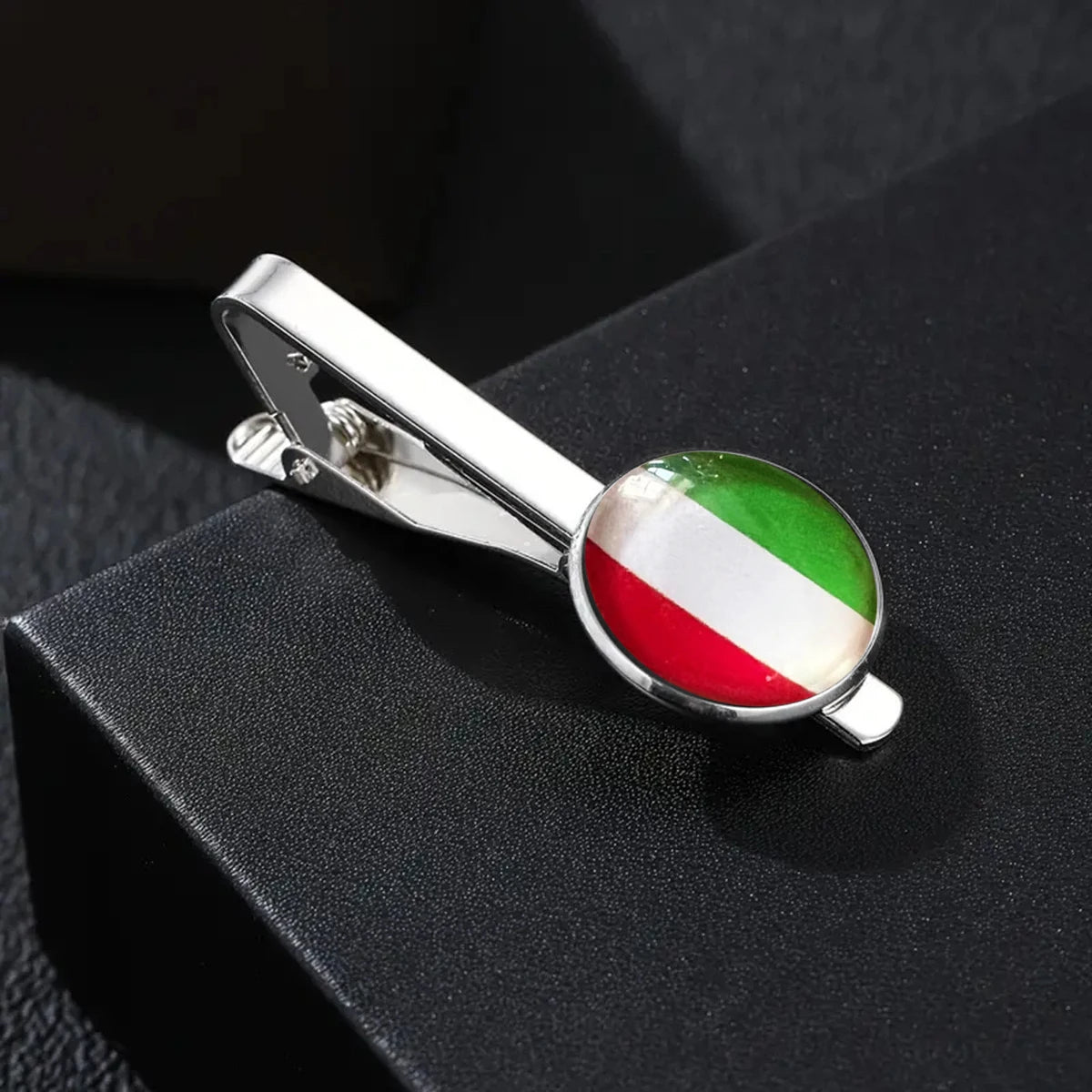 Country Flag Tie Clip For Men Germany Wales USA Macedonia Canada Man Shirt Business Party Gift Jewelry Cuff Luxury Fashion