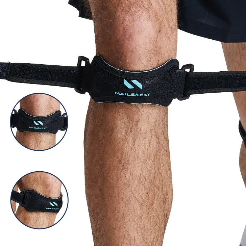 1/2PC Patella Knee Strap Support Stabilizer & Jumpers Knee Band Adjustable Patella Brace for Squat Jumper Tennis Hiking Soccer