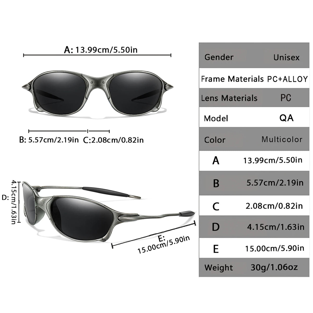 Men And Women Trendy Cycling Sunglasses Metal Shades With UV Protection for Outdoor Sports, Running, Hiking, Driving Travel