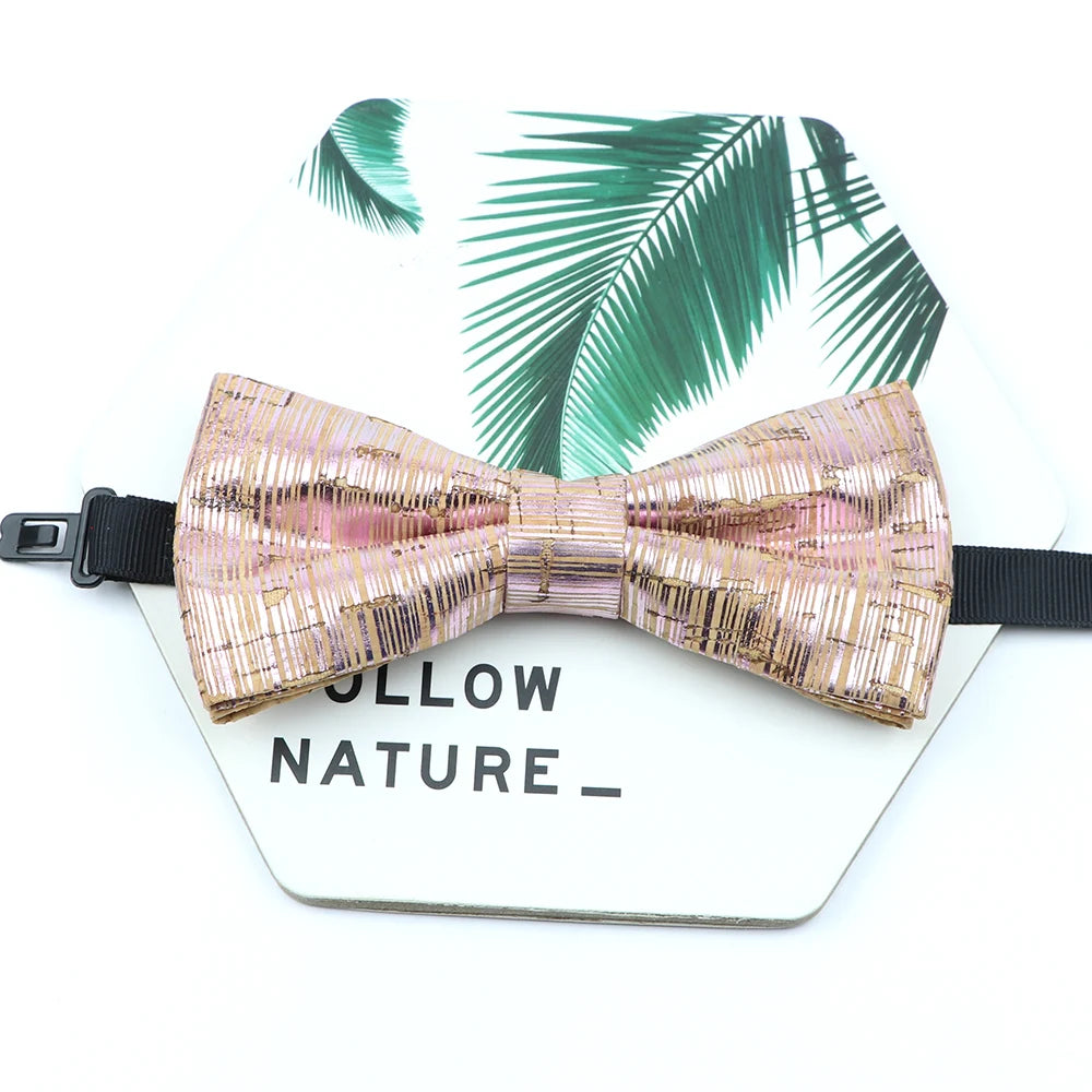 Novel Wooden Bow Tie For Man Women Cork Bowknot Retro Wood Handmade Bowties Daily Party Wedding Accessories Butterfly Wholesale