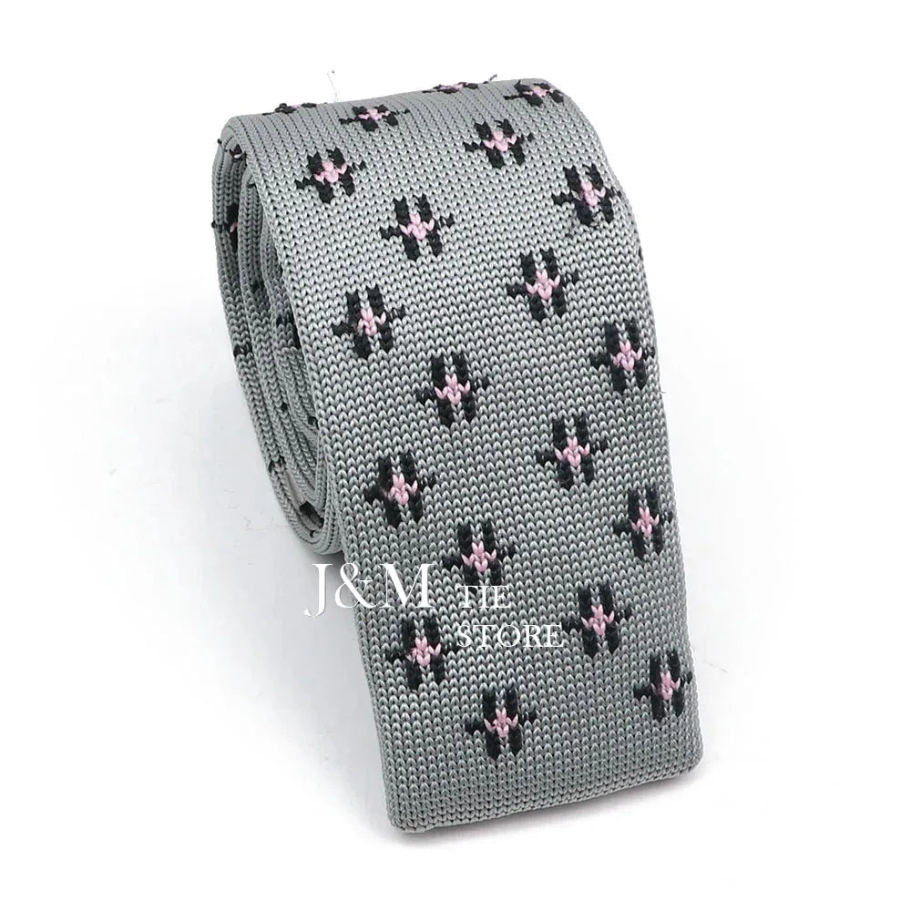 New Knit Ties For Men Casual Skinny Pink Blue Necktie Boys Girls Party Knitted Striped Neck Tie Wedding Groom Necktie Neck Wear