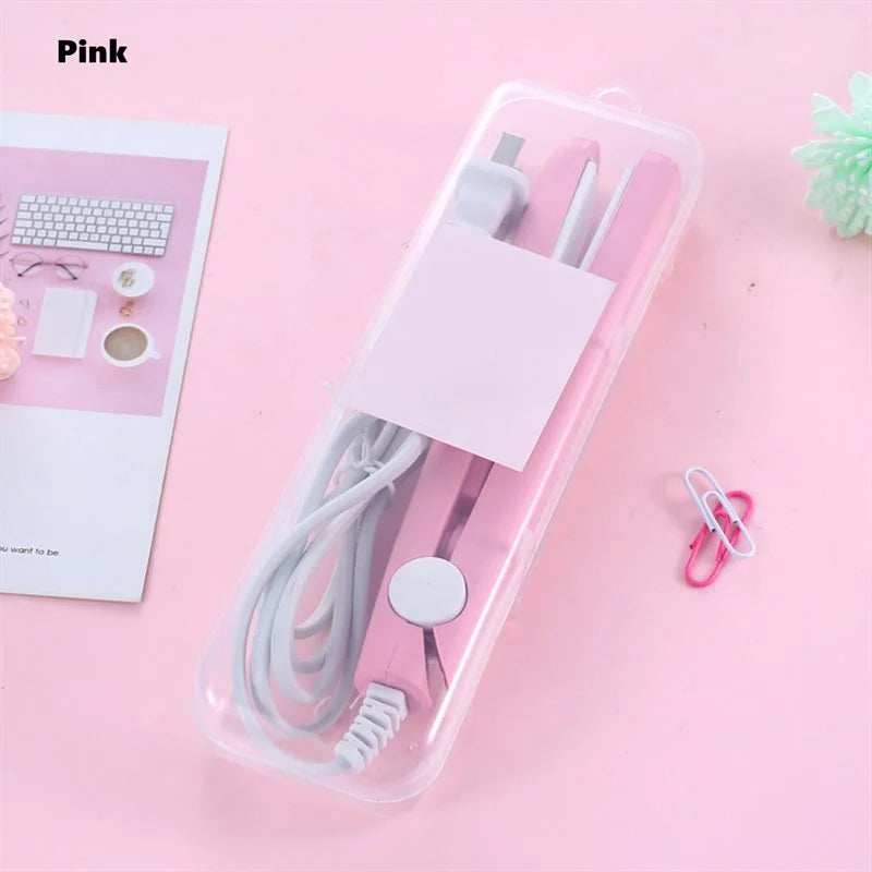Mini Hair-Straightener Curly and Straight Hair Supplies Thermostatic Electric Ceramic Curling Iron National standard double flat