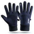 Black Winter Fleece Gloves Full Fingers Waterproof Touch Screen Cycling Outdoor Sports Running Motorcycle Ski Warm