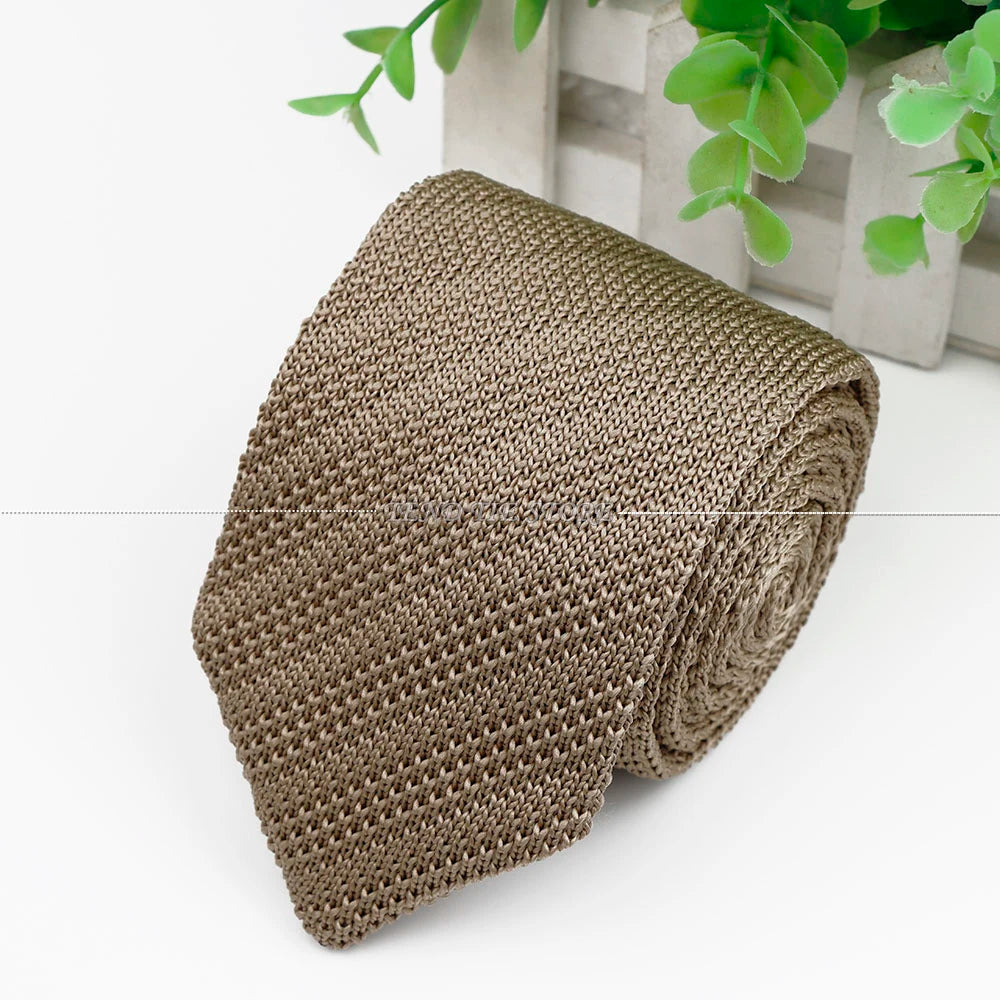 Classic Woven Neck Tie Men's Colourful Solid Tie Knitted Neckties Woven Neckties Business Office Wedding Party Accessories Gifts