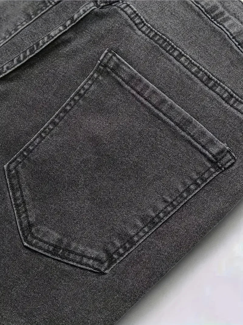 2025 New Style Streetwear Straight-Leg Jeans for Men, Fashionable Straight-Leg Loose-Fit Denim Pants