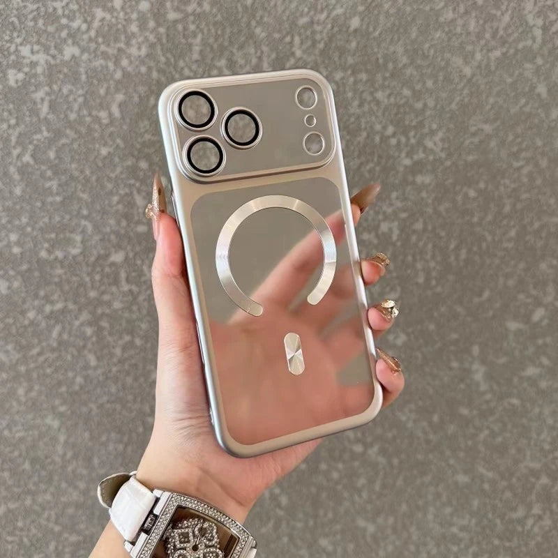 Luxury Matte Transparent Phone Case for Magsafe IPhone 17 Air 16 15 Pro Max Plus 17Air 17Pro Magnetic Bumper Back Cases Cover