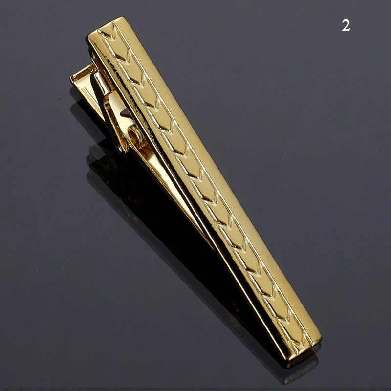 1pc Men's Short Tie Clip Simple Style Pin Clasp Rose Gold Color Male Business Necktie Clip Classic Men Jewelry Accessories Hot