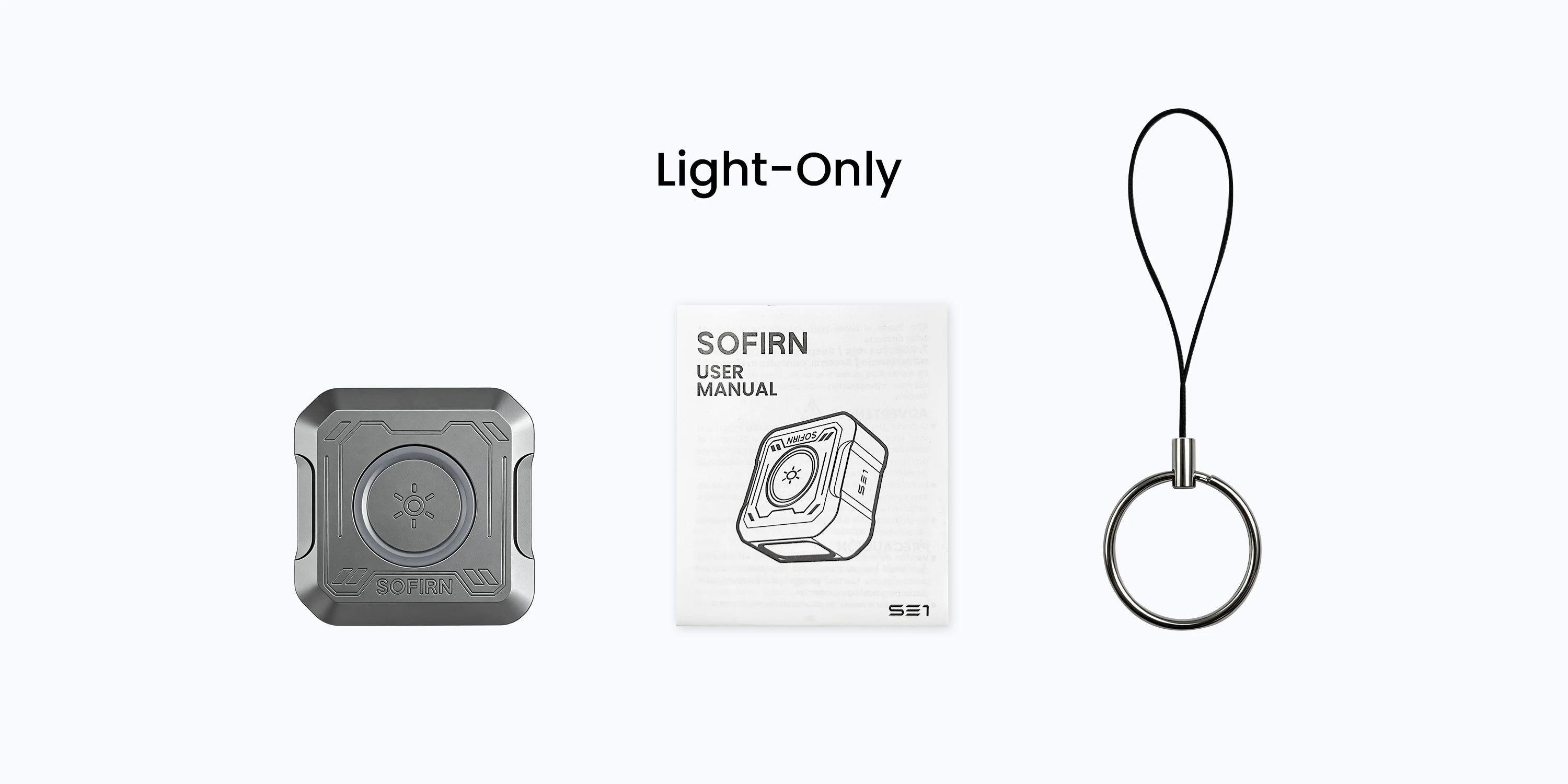 SOFIRN SE1 Pocket Flashlight 300Lm Mini EDC Light RGB Signal Ring Quick-Release Magnetic Wrist Keychain Torch for Bike Ride