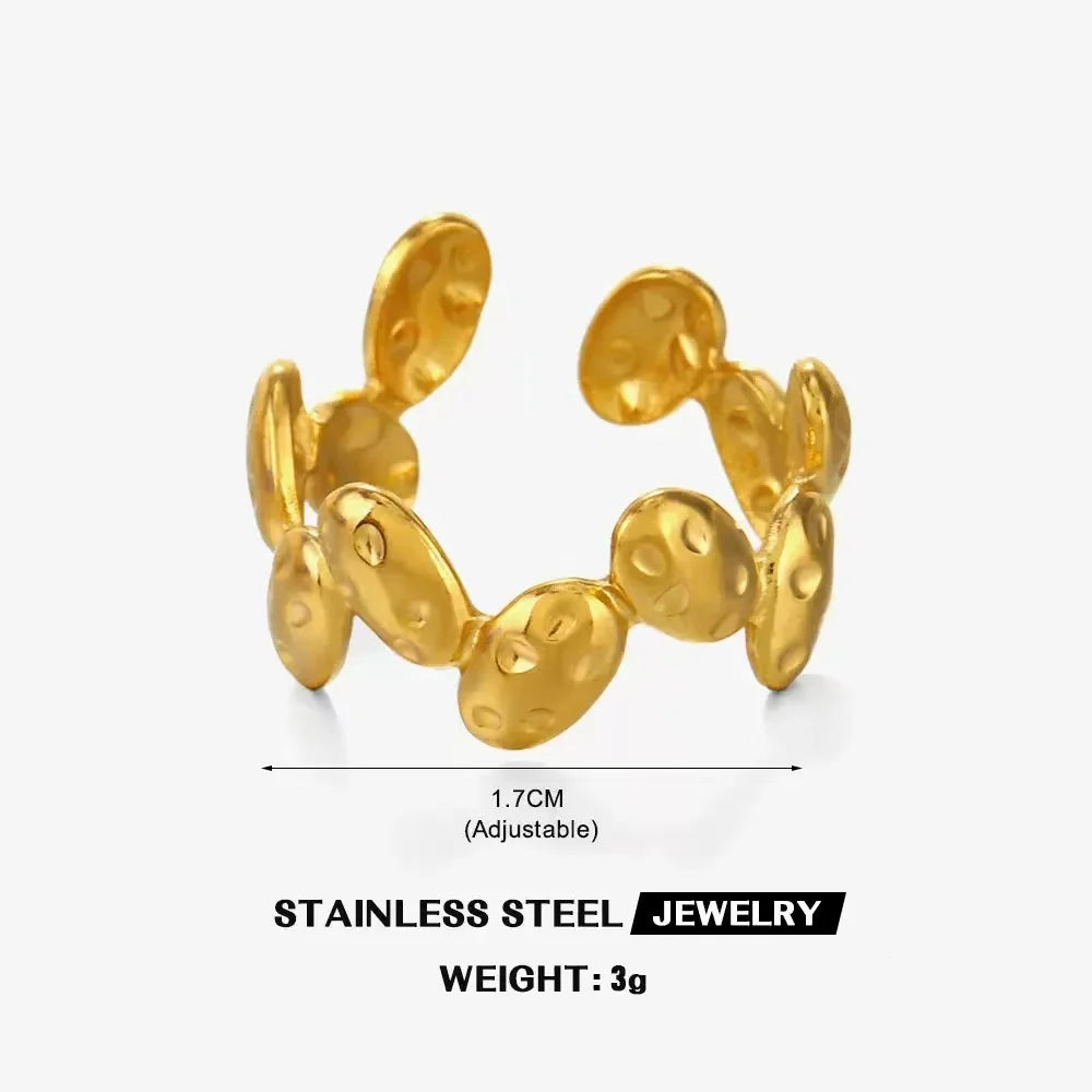 High End Waterproof Hollow Stainless Steel Finger Ring Trendy for Women Personalize Jewelry Wholesale