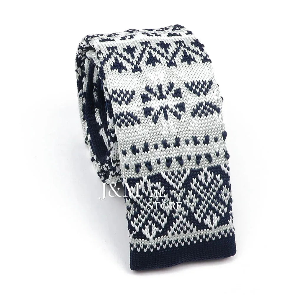New Knit Ties For Men Casual Skinny Pink Blue Necktie Boys Girls Party Knitted Striped Neck Tie Wedding Groom Necktie Neck Wear
