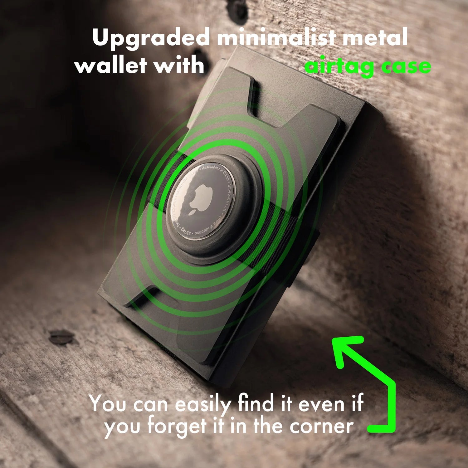 Smart Metal AirTag Wallet for Men: Slim Holder, RFID Blocking, Minimalist Pop-Up Card Design - Secure Tracking Accessory