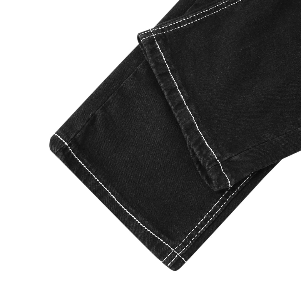 Straight Jeans Men Washed No Hole Jean Spring Summer Boyfriend Jeans Streetwear Loose Cacual Designer Long Denim Pants Trousers