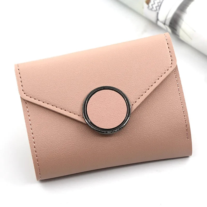 Wholesale Women Wallet Three Fold 0 Letter Lady Student Purse Cute Fashion Wallet Credit Card Bank Card Bus Card Purse Gifts