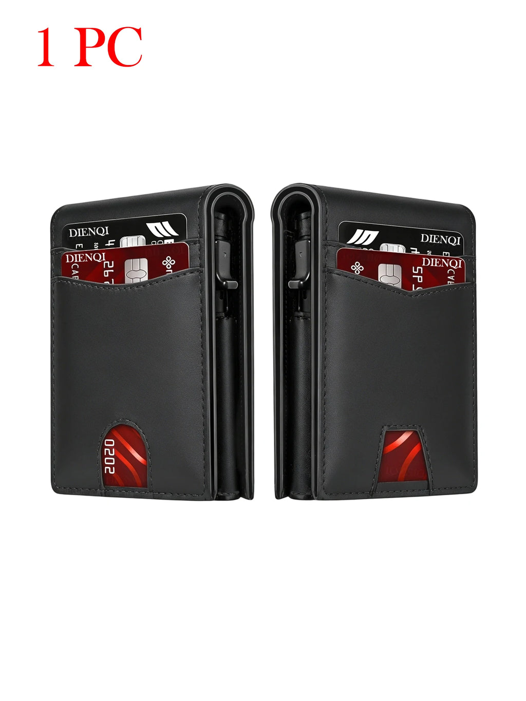 DIENQI Rfid High Quality Business Credit Card Holder Men Wallet Carbon Fiber Travel Pocket Wallet Money Bag Purse Gift for Men
