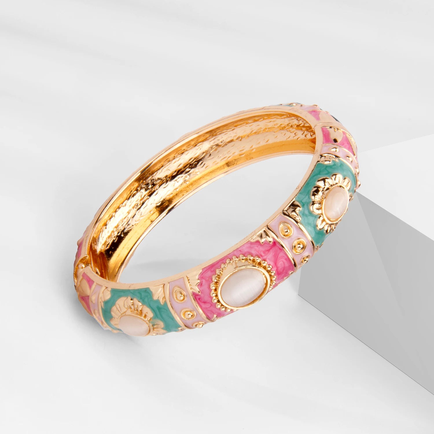 Enamel Bracelet For Women Bangle On Hand Hawaiian India Cloisonne African Jewelry Women's Hand Bracelets Bohemian Designer Gifts