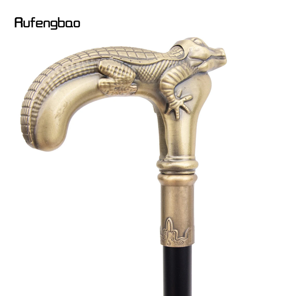 Elegant Copper Lizard Cosplay Cane - 35" Decorative Stick for Costume Parties & Collectors, Antique Style, Ideal Gift for Men an