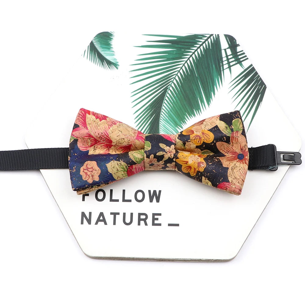 Novel Wooden Bow Tie For Man Women Cork Bowknot Retro Wood Handmade Bowties Daily Party Wedding Accessories Butterfly Wholesale