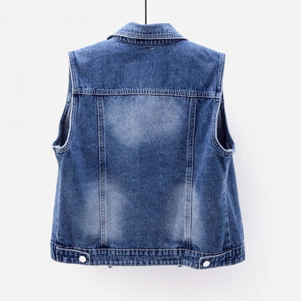 Chalecos Para Mujer Denim Vests Korean Fashion Sleeveless Jean Jackets For Women Waistcoat 5XL Gilet Jaqueta Feminina Jaquetas