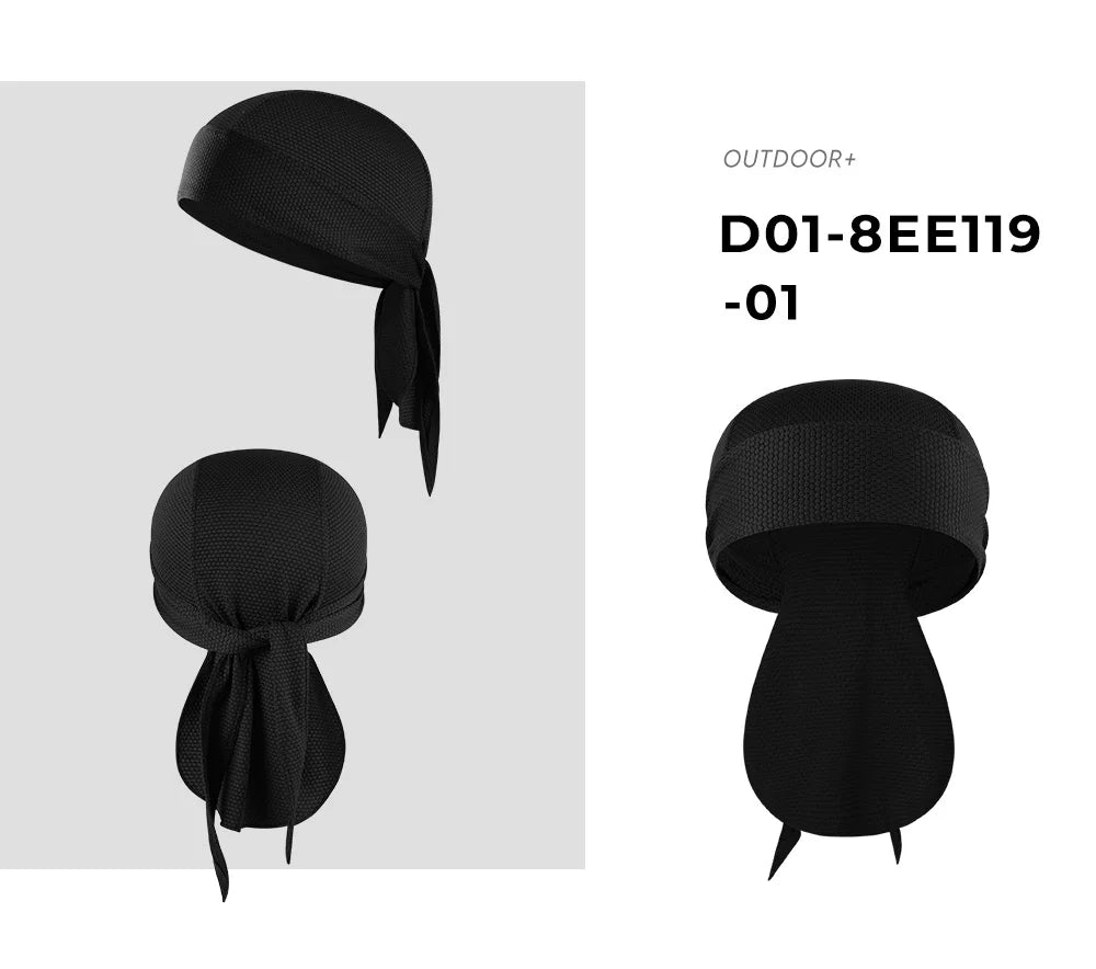 Quick-drying Bandana Doo Rags Caps Summer Breathable Cycling Sport Running Helmet Liner Beanies Durags Pirate Hat Head Wrap Men