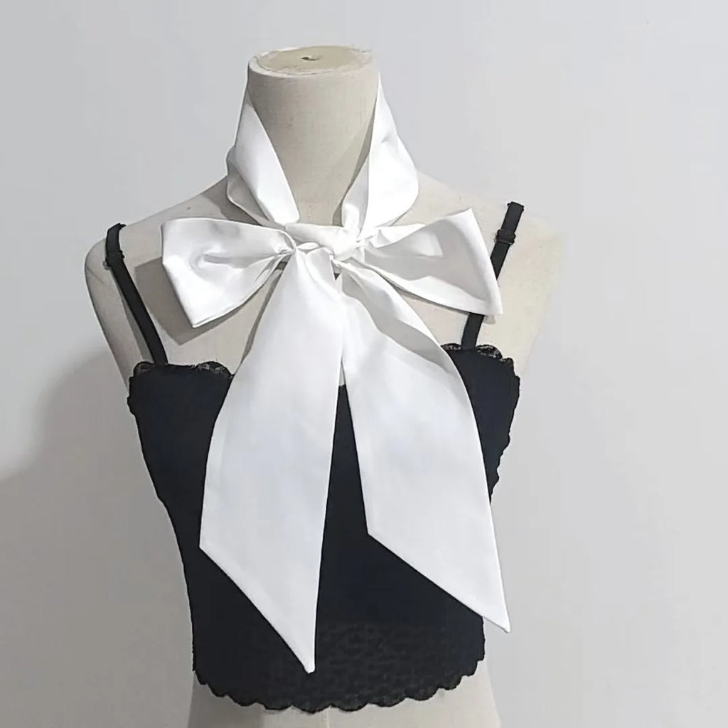 Ins style decorative fake collar strap bow temperament versatile bow tie adjustable trendy and fashionable