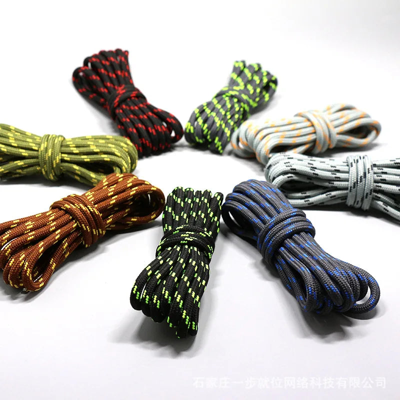 1Pair Round Shoelaces Outdoor Hiking Sports Shoe Laces Kids Sneakers Shoe lace Length 100/120/140/160CM Lacets Baskets 19 Colors