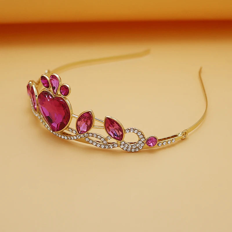 Girl Birthday tiara Crowns Bridal Wedding Hair Accessories Princess Queen Blue Crown Women Party Performance Hair Accessories