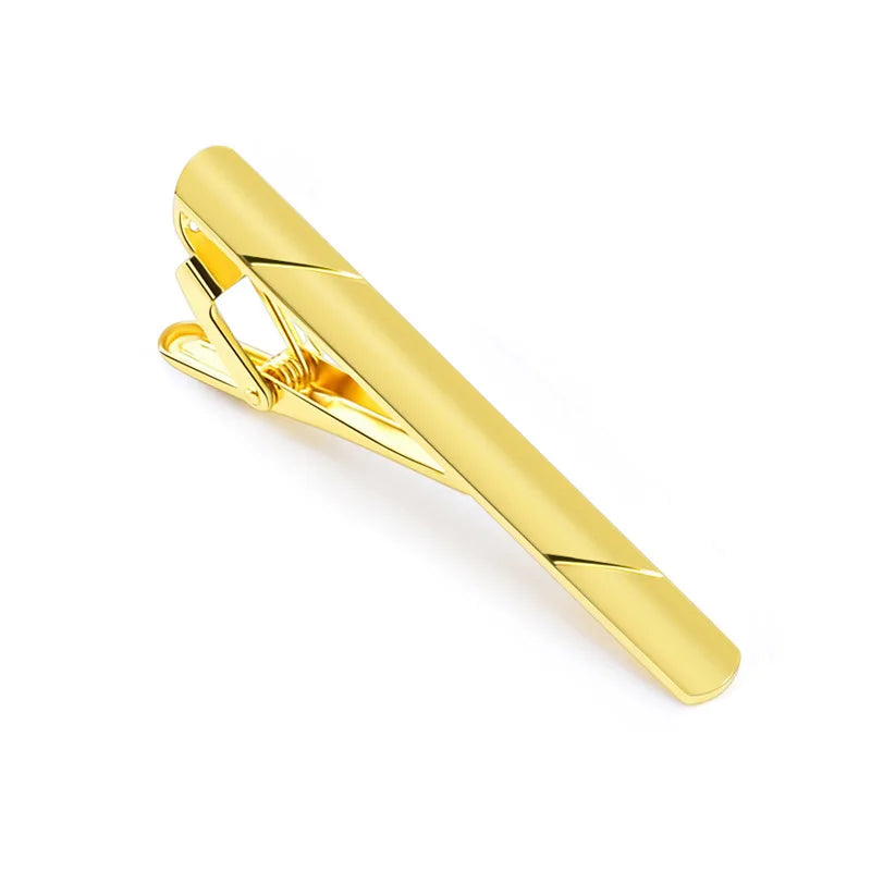 5.8x0.6cm Colourful Tie Clip for Men Metal Copper Simple Bar Clasp Practical Black Navy Blue Necktie Clasp