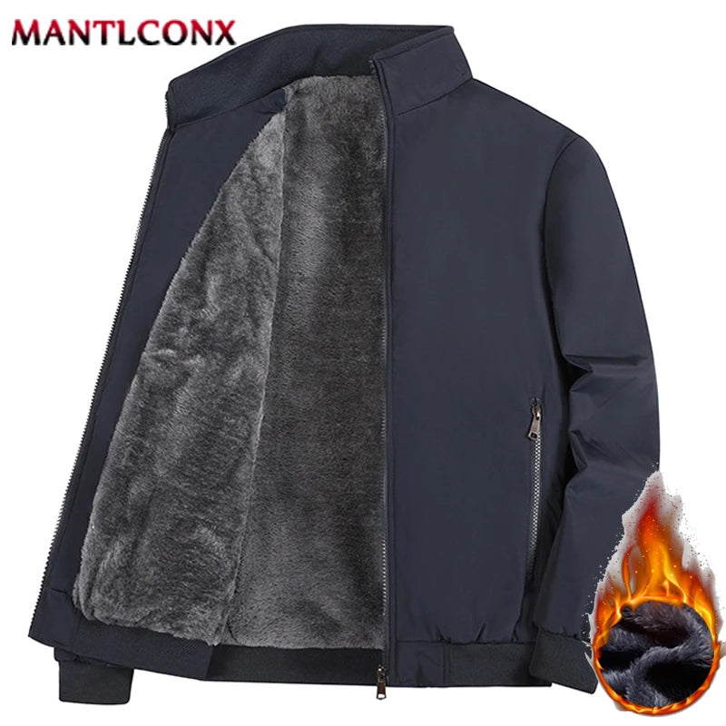 Thick Fleece Jacket Men Windproof Men's Winter Coat Blazer Autumn Winter Warm Men's Jacket Windbreak Casual Business Coat L-3XL