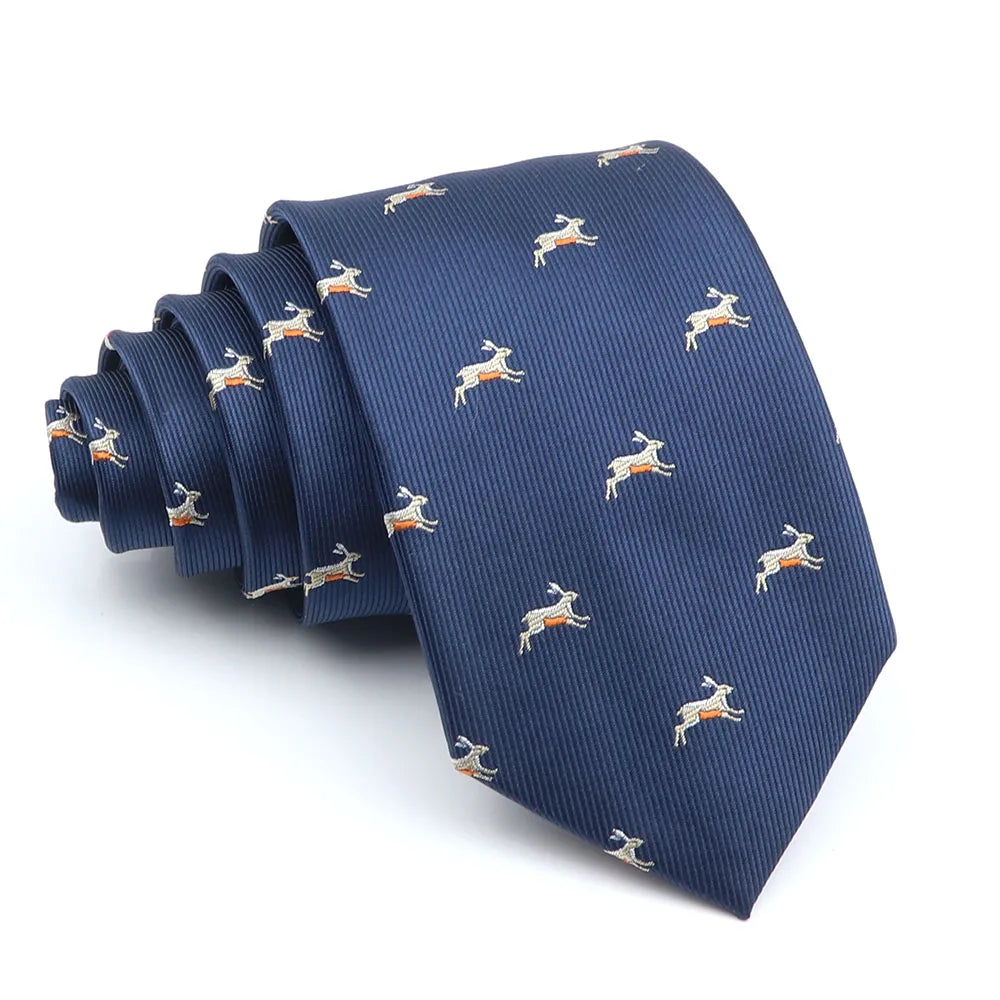 New Men's Casual 7CM Ties Classic Polyester Woven Party Neckties Fashion Burgundy Flower Man Neck Tie For Wedding Business Male