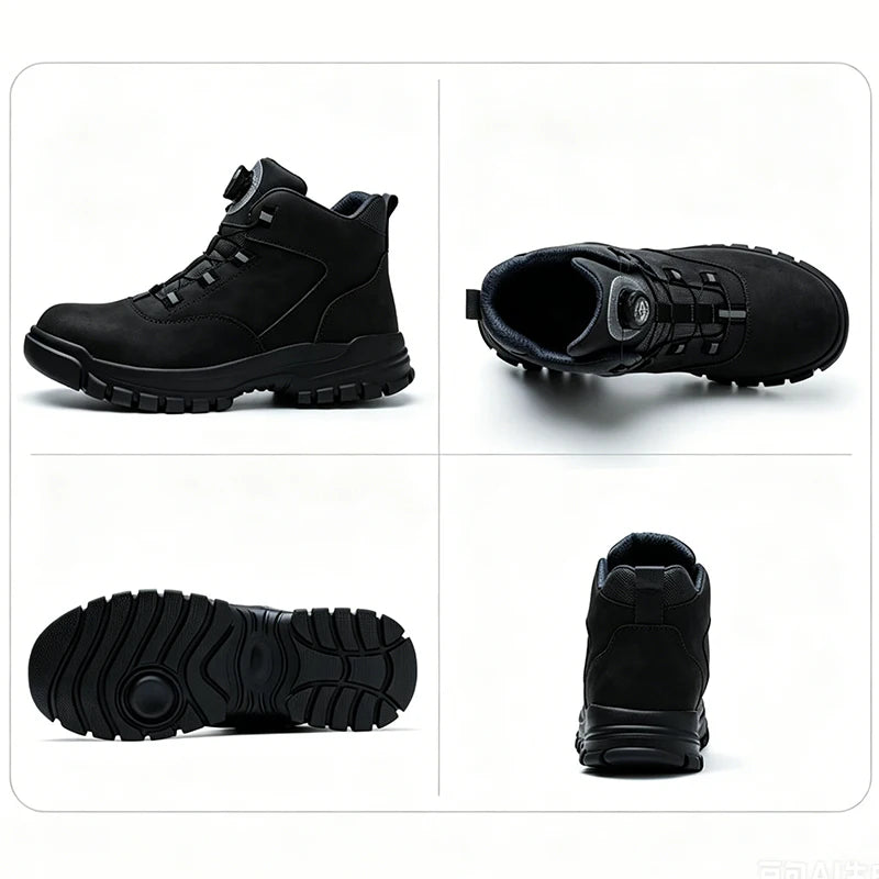Puncture-Proof Indestructible Construction Shoes Rotating Button Safety Shoes Work Boots For Men Shoes Steel Toe Work Sneakers