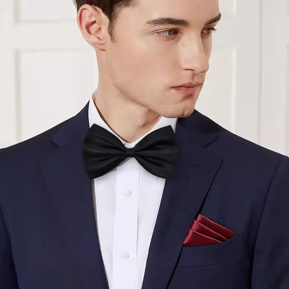 1/2/3Pcs Bow Ties For Men Wedding Bowtie Black Neck Tie Adjustable Bowknot Classic Butterfly Cravat Double Tie Business Gift