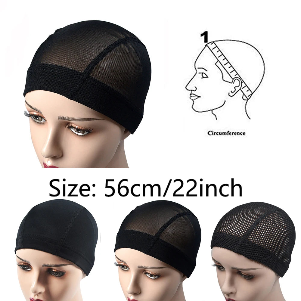 Expandable Spandex Dome Cap For Waves Mesh Perfect Fit Free Size Wig Caps With Elastic Nylon Strech Caps Weaving Caps