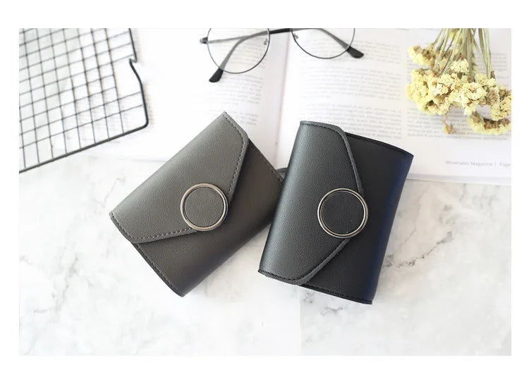 Wholesale Women Wallet Three Fold 0 Letter Lady Student Purse Cute Fashion Wallet Credit Card Bank Card Bus Card Purse Gifts