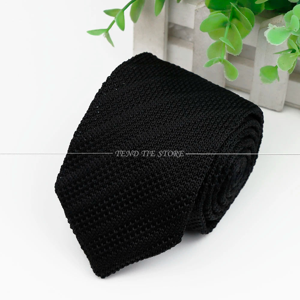 Classic Woven Neck Tie Men's Colourful Solid Tie Knitted Neckties Woven Neckties Business Office Wedding Party Accessories Gifts