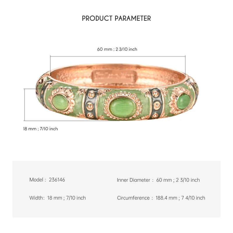 Enamel Bracelet For Women Bangle On Hand Hawaiian India Cloisonne African Jewelry Women's Hand Bracelets Bohemian Designer Gifts