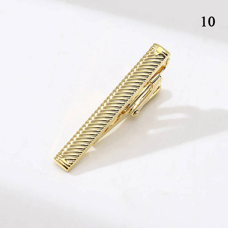 Tie Pin For Men Classic Tie Clips Copper Tie Bar Tie Collar Pin Business Corbata Necktie Clip Jewelry Gift Wedding Accessories