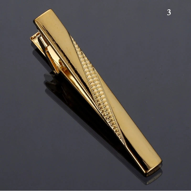 1pc Men's Short Tie Clip Simple Style Pin Clasp Rose Gold Color Male Business Necktie Clip Classic Men Jewelry Accessories Hot