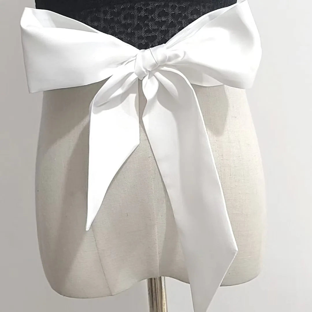 Ins style decorative fake collar strap bow temperament versatile bow tie adjustable trendy and fashionable