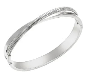 Beads Punk Gold Plated Thick Textured Open Bracelet Bangle for Women Men Trendy Stainless Steel Metal Bracelets