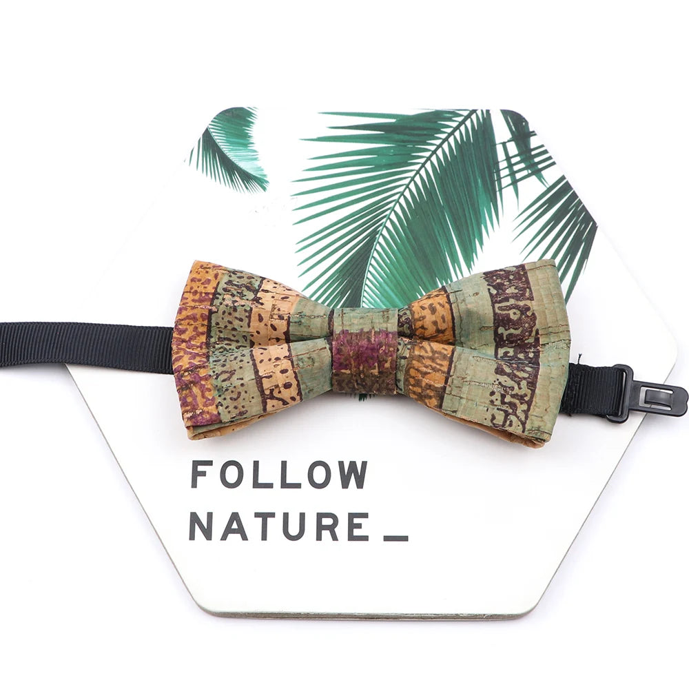 Novel Wooden Bow Tie For Man Women Cork Bowknot Retro Wood Handmade Bowties Daily Party Wedding Accessories Butterfly Wholesale
