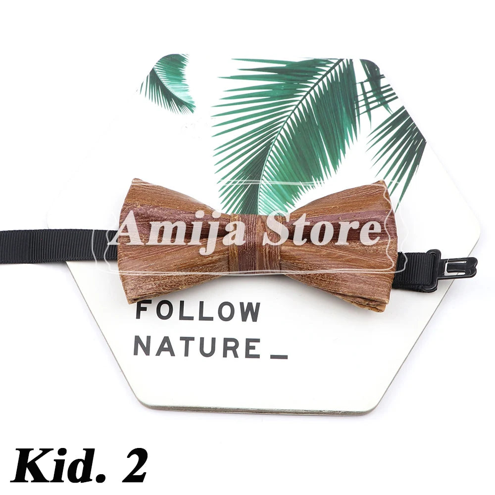 Novel Wooden Bow Tie For Man Women Cork Bowknot Retro Wood Handmade Bowties Daily Party Wedding Accessories Butterfly Wholesale