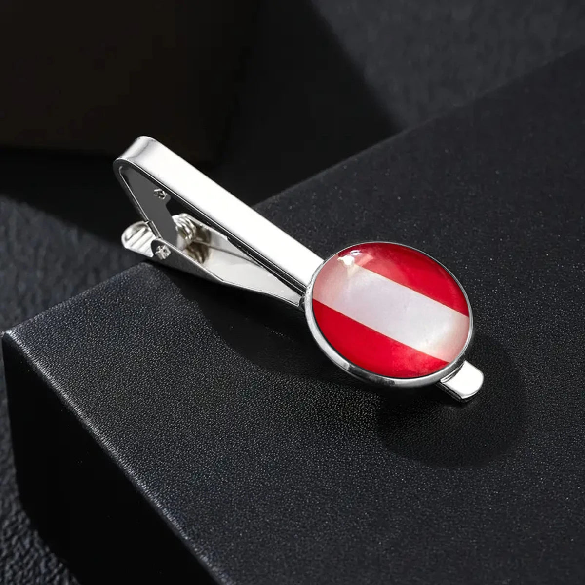 Country Flag Tie Clip For Men Germany Wales USA Macedonia Canada Man Shirt Business Party Gift Jewelry Cuff Luxury Fashion