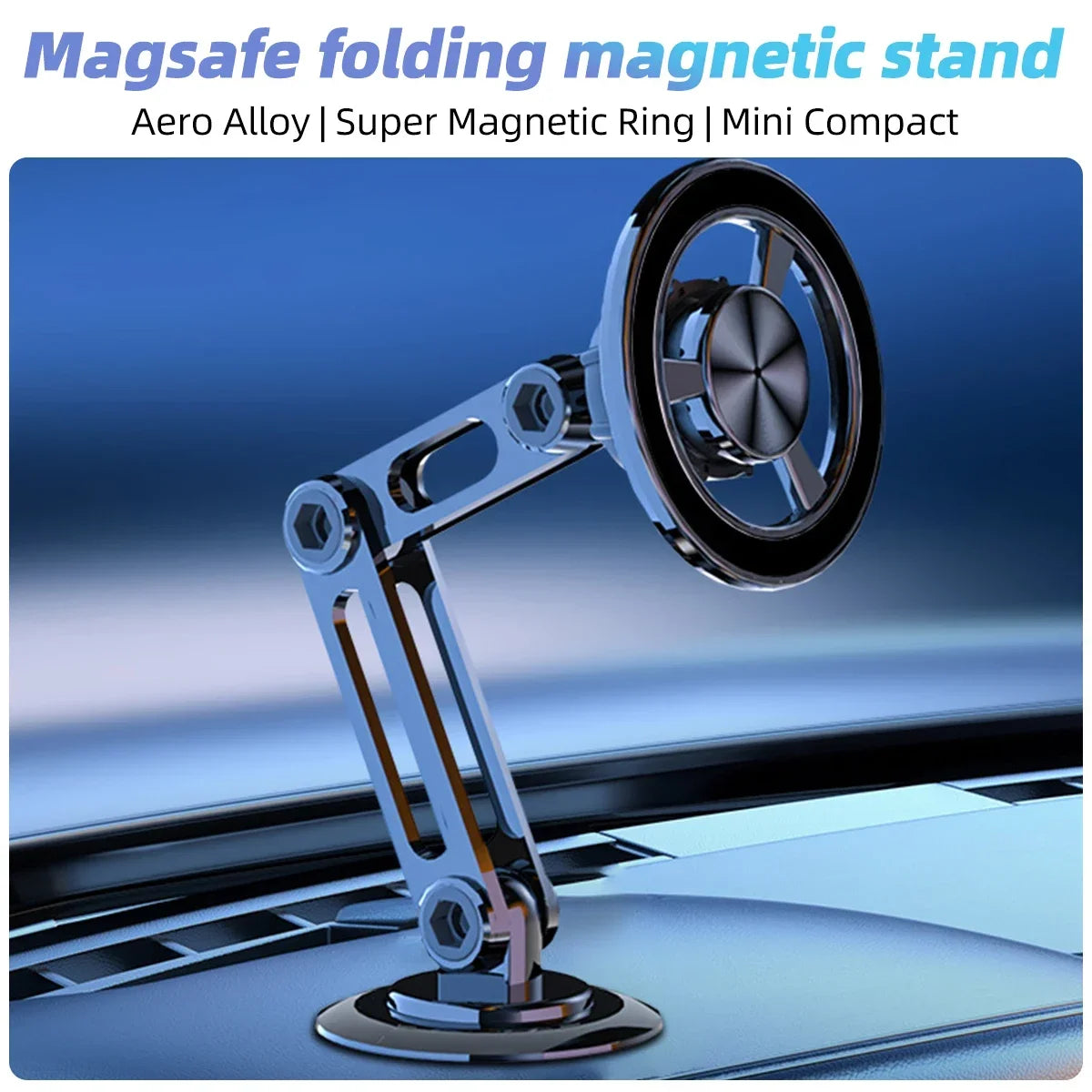 360° Rotate Metal Holder Strong Magnetic Car Phone Holder Foldable Phone Stand Air Vent Magnet Mount GPS Support For Phone