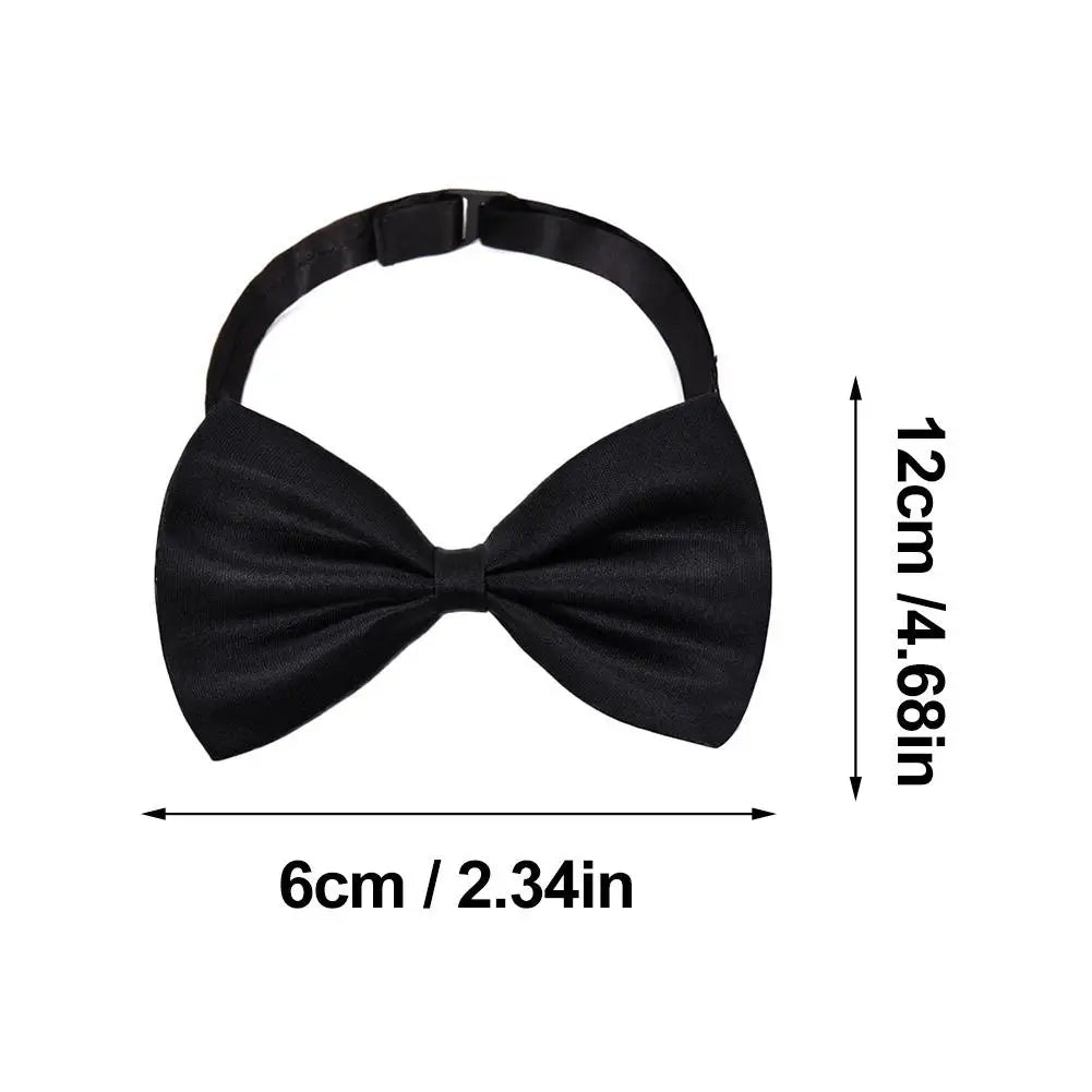 1/2/3Pcs Bow Ties For Men Wedding Bowtie Black Neck Tie Adjustable Bowknot Classic Butterfly Cravat Double Tie Business Gift